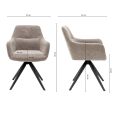 Kick swivel chair Tom Texture - Taupe