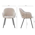 Kick dining chair Arda - Champagne