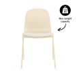 Kick dining chair Bow - Ivory