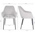 Kick dining chair Guus - Grey