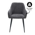 Kick dining chair Ivar - Dark Grey