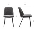 Kick dining chair Jet - Dark Grey