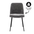 Kick dining chair Jet - Dark Grey