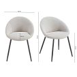 Kick dining chair Job - White