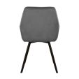 KICK KARL Velvet Dining Chair - Dark Grey