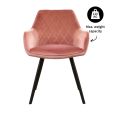 KICK KARL Velvet Dining Chair - Pink