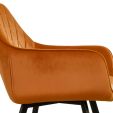 KICK KARL Velvet Dining Chair - Orange