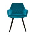 KICK KARL Velvet Dining Chair - Blue