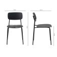 Kick dining chair Lio - Black