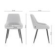Kick dining chair Niko - Grey