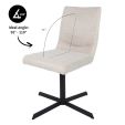 Kick swivel chair Sam Texture - Champagne