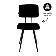 Kick dining chair Toby - Black