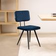 Kick dining chair Toby - Dark Blue