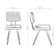 Kick dining chair Toby - Champagne