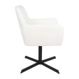 Kick swivel chair Viktor Boucle - White