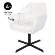 Kick swivel chair Viktor Boucle - White