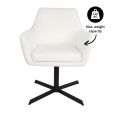 Kick swivel chair Viktor Boucle - White