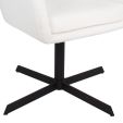 Kick swivel chair Viktor Boucle - White