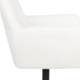 Kick swivel chair Viktor Boucle - White