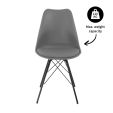 KICK LUUK Metal Bucket Chair - Dark Grey