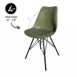 KICK LUUK Metal Bucket Chair - Dark Green