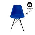 KICK LUUK Metal Bucket Chair - Dark Blue