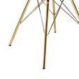 KICK Velvet Bucket Chair Grey - Gold Frame - Grey