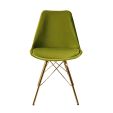 KICK Velvet Bucket Chair Green - Gold Frame - Green