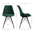 KICK Velvet Bucket Chair - Dark Green - Dark Green