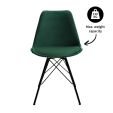 KICK Velvet Bucket Chair - Dark Green - Dark Green