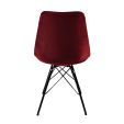 KICK Velvet Bucket Chair - Red - Red