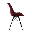 KICK Velvet Bucket Chair - Red - Red