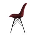 KICK Velvet Bucket Chair - Red - Red