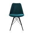 KICK Velvet Bucket Chair - Blue - Blue