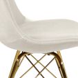 Kick Velvet Bucket Chair Ivory - Gold Frame - Ivory
