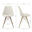 Kick Velvet Bucket Chair Ivory - Gold Frame - Ivory