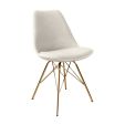 Kick Velvet Bucket Chair Ivory - Gold Frame - Ivory
