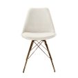 Kick Velvet Bucket Chair Ivory - Gold Frame - Ivory