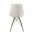 Kick Velvet Bucket Chair Ivory - Gold Frame - Ivory