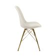 Kick Velvet Bucket Chair Ivory - Gold Frame - Ivory