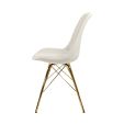 Kick Velvet Bucket Chair Ivory - Gold Frame - Ivory