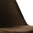 Kick Velvet Bucket Chair Coffee - Gold Frame - Coffee brown