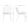 Set of 6 Kick Garden Chair Lot - White