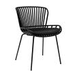 Set of 6 Kick Garden Chair Lot - Black