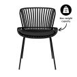 Set of 6 Kick Garden Chair Lot - Black