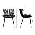 Set of 6 Kick Garden Chair Lot - Black
