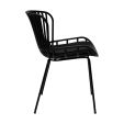 Set of 4 Kick Garden Chair Lot - Black