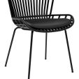 Set of 4 Kick Garden Chair Lot - Black