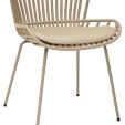 Set of 4 Kick Garden Chair Lot - Beige