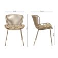 Set of 4 Kick Garden Chair Lot - Beige